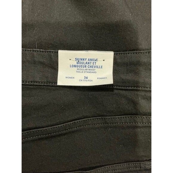 H&M Stretch Skinny Ankle Regular Waist Straight leg Black Jeans Sz 36 NWT - Picture 5 of 6